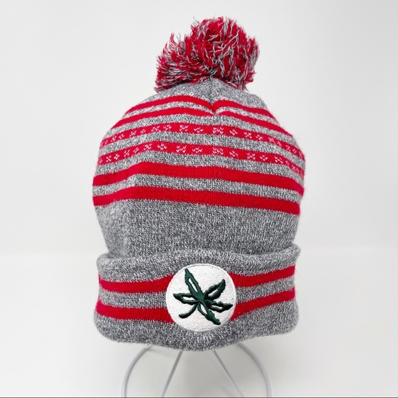 OHIO STATE Buckeyes Winter Beanie Pom Hat - Picture 2 of 5